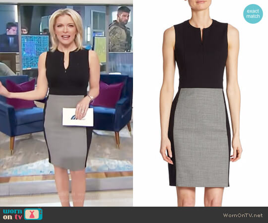 Houndstooth Panel Sheath Dress by Akris Punto worn by Megyn Kelly on Today