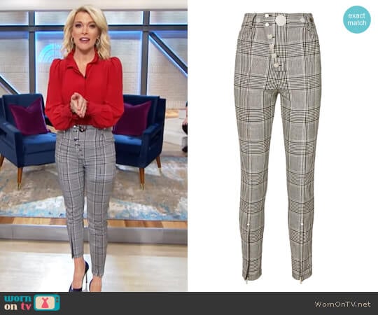 High-Waisted Plaid Leggings by Alexander Wang worn by Megyn Kelly on Today