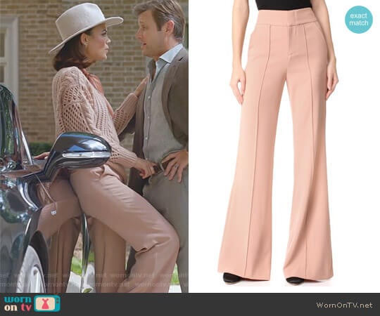 Dawn High Waisted Pants by Alice + Olivia worn by Cristal Flores (Nathalie Kelley) on Dynasty