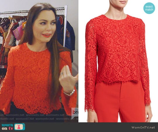 'Pasha' Top by Alice + Olivia worn by D’Andra Simmons on The Real Housewives of Dallas