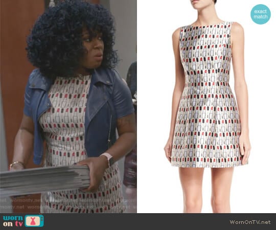 Lindsey Structured Cosmetics-Print Dress by Alice + Olivia worn by Porsha Taylor (Ta'Rhonda Jones) on Empire