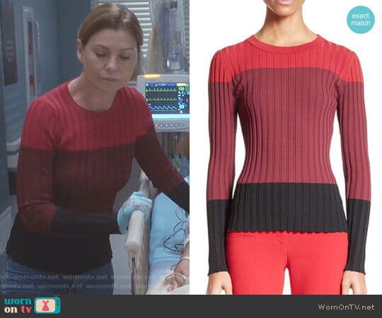 'Leila' Sweater by Altuzarra worn by Meredith Grey (Ellen Pompeo) on Greys Anatomy