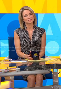 Amy’s tweed v-neck dress on Good Morning America