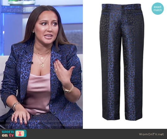 Leopard Print Pants by Banana Republic worn by Adrienne Houghton on The Real