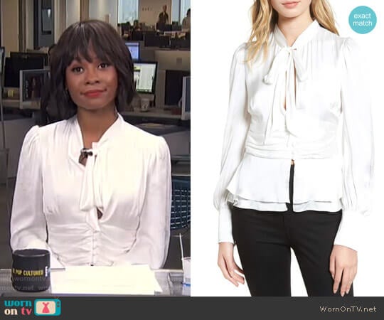 Tie Front Blouse by Bardot worn by Zuri Hall on E! News