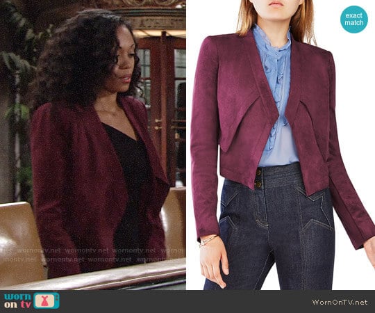 Bcbgmaxazria Luke Jacket worn by Hilary Curtis (Mishael Morgan) on The Young and the Restless