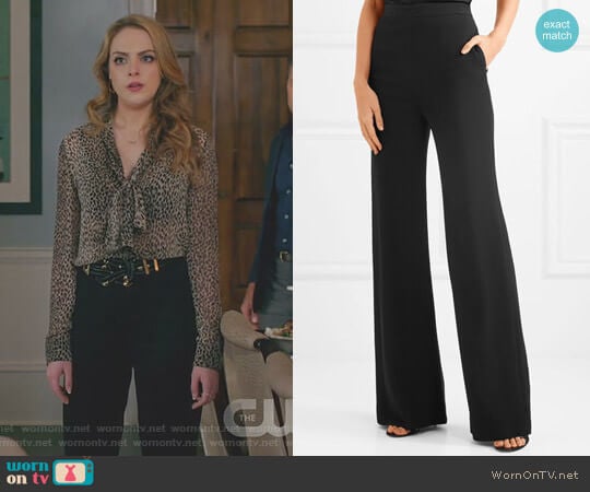 Crepe Wide-Leg Pants by Brandon Maxwell  worn by Fallon Carrington (Elizabeth Gillies) on Dynasty