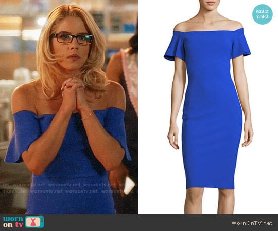 Chiara Boni La Petite Robe Anselma Dress worn by Felicity Smoak (Emily Bett Rickards) on The Flash