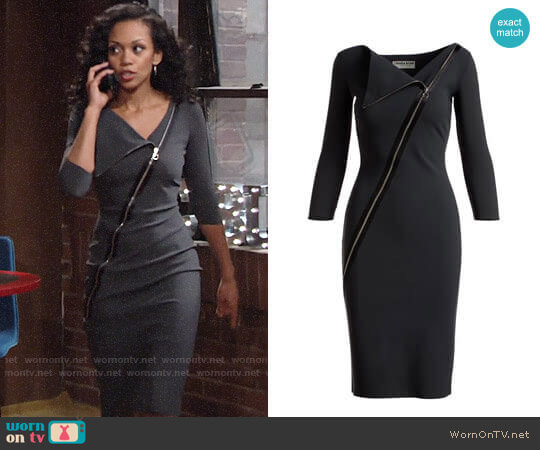 Chiara Boni La Petite Robe Dianthe Dress worn by Hilary Curtis (Mishael Morgan) on The Young and the Restless