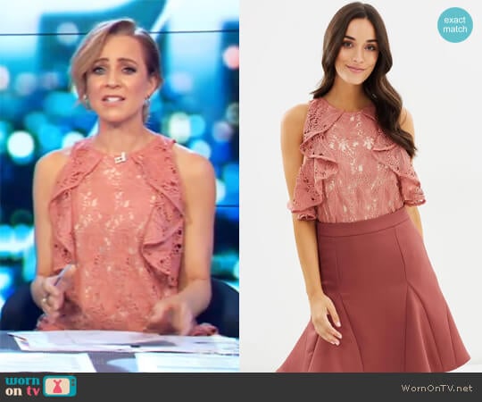 Monaco Top by Cooper St worn by Carrie Bickmore on The Project