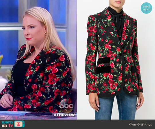 WornOnTV: Meghan’s rose print blazer on The View | Meghan McCain ...