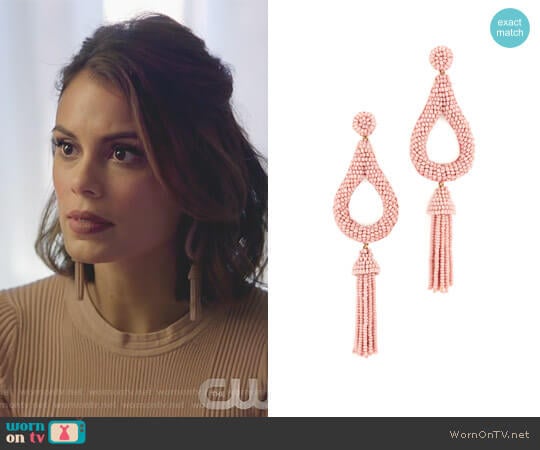 'Layla' Earrings by Deepa Gurnani worn by Cristal Flores (Nathalie Kelley) on Dynasty