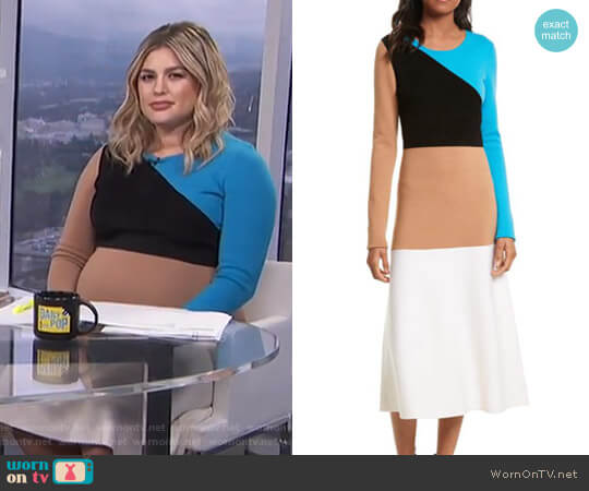 Crewneck Flare Knit Dress by Diane von Furstenberg worn by Carissa Loethen Culiner on E! News