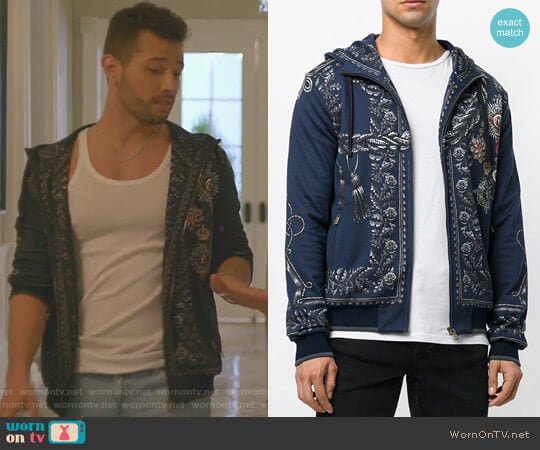 Medal Print Hoodie by Dolce & Gabbana worn by Sam Flores (Rafael de la Fuente) on Dynasty