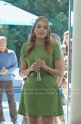 Fallon's green dress with cape on Dynasty