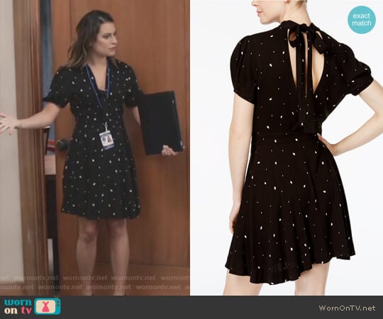 Abbie Printed Mini Dress by Free People (worn backwards) worn by Valentina Barella (Lea Michele) on The Mayor