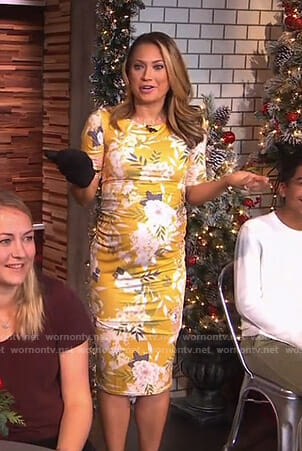 Ginger's yellow floral maternity dress on Good Morning America