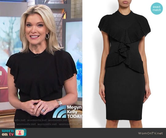 Ruffled Ribbed-knit Dress by Givenchy worn by Megyn Kelly on Today