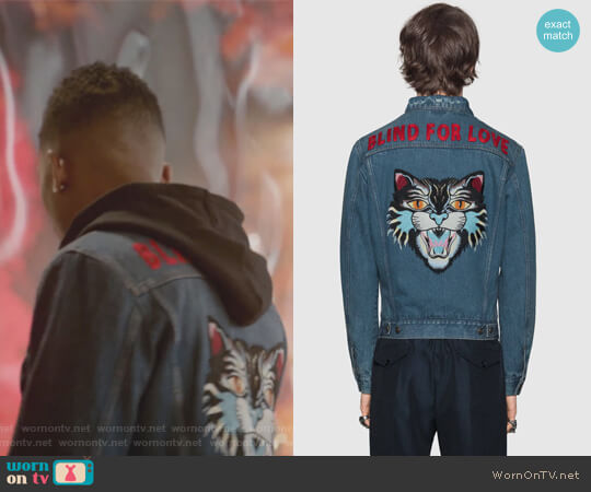 Denim Jacket with Embroideries by Gucci worn by Hakeem Lyon (Bryshere Y. Gray) on Empire