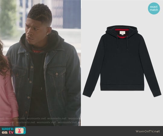 Cotton sweatshirt with Web by Gucci worn by Hakeem Lyon (Bryshere Y. Gray) on Empire