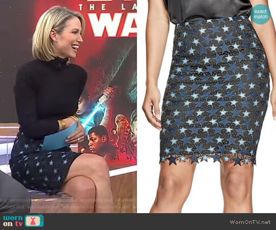 'Lietta' Skirt by Guess worn by Amy Robach on Good Morning America