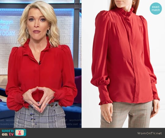 Sloan ruffled silk crepe de chine blouse by Isabel Marant worn by Megyn Kelly on Today