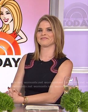 Jenna’s black embroidered sleeveless dress on Today