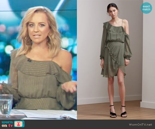 Paper thin Mini Dress by Keepsake worn by Carrie Bickmore on The Project