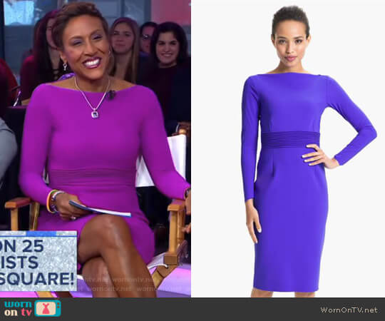 WornOnTV: Robin’s purple long sleeve stretch dress on Good Morning ...