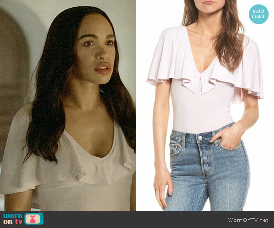 Leith Cape Overlay Bodysuit worn by Erica Dundee (Cleopatra Coleman) on Last Man On Earth