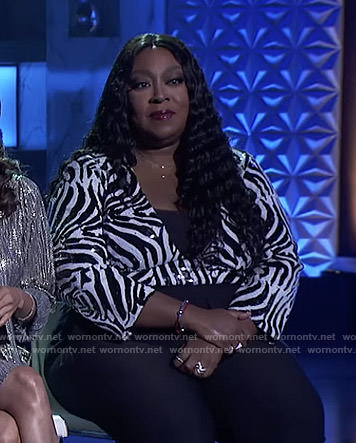 Loni’s sequined zebra print top on The Real