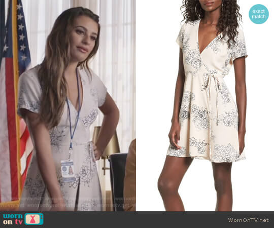 Olivia Wrap Dress by Lush worn by Valentina Barella (Lea Michele) on The Mayor