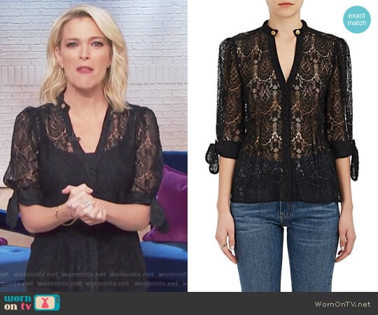 Nadege Corded Lace Blouse by Maison Mayle worn by Megyn Kelly on Today