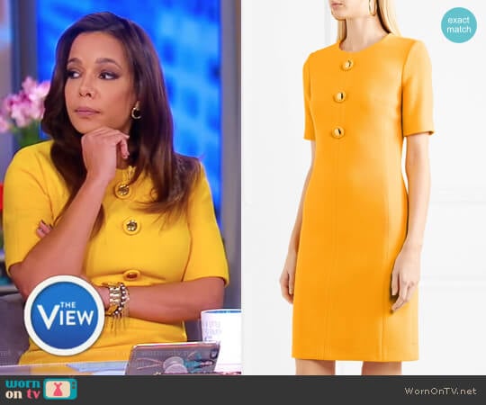 Wool-blend crepe dress by Michael Kors worn by Sunny Hostin on The View