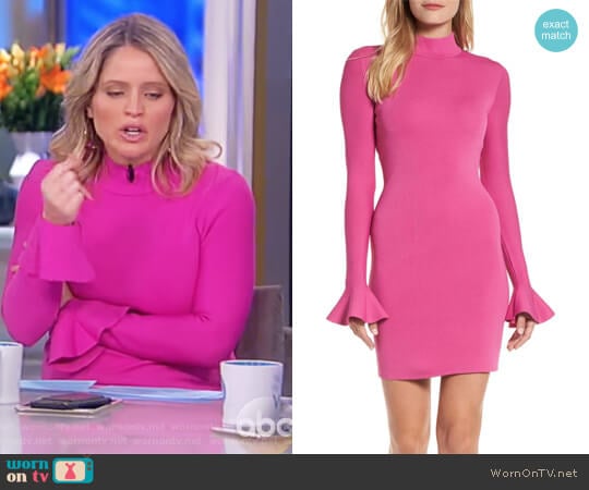 Bell Sleeve Body-Con Dress by MICHAEL Michael Kors worn by Sara Haines on The View