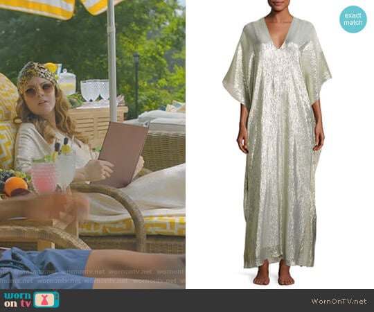 Bright Boubou/Caftan by Marie France Van Damme worn by Fallon Carrington (Elizabeth Gillies) on Dynasty