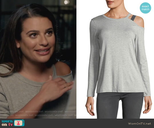 One-Shoulder Cutout Tee by Marled by Reunited worn by Valentina Barella (Lea Michele) on The Mayor