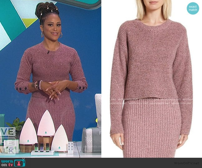 Leyton Sweater and Jubilee Skirt by Rag and Bone worn by Eve on The Talk