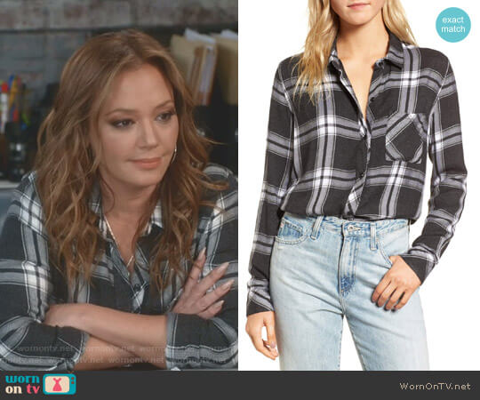 'Hunter' Shirt by Rails worn by Vanessa Cellucci (Leah Remini) on Kevin Can Wait