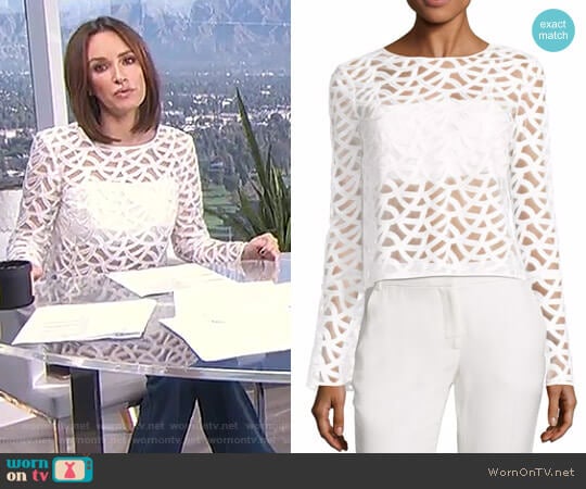 'Sam' Lace Top by Ramy Brook worn by Catt Sadler on E! News