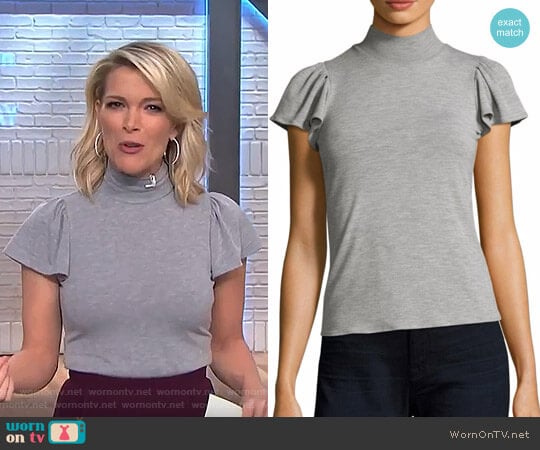 Mockneck Jersey Top by Rebecca Taylor worn by Megyn Kelly on Today