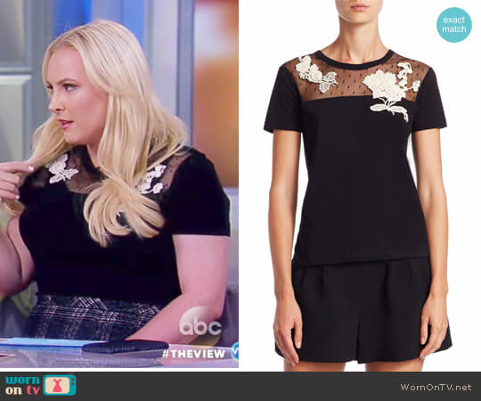 Floral Cotton Top by RED Valentino worn by Meghan McCain  on The View