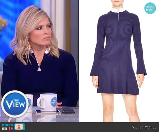 Glacen Jewel Detail Knit Dress by Sandro worn by Sara Haines on The View