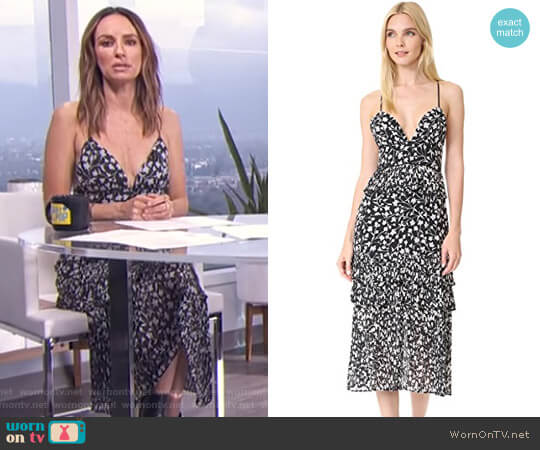 Brooke Pleated Floral Dress by Saylor worn by Catt Sadler  on E! News