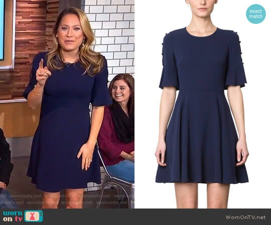 'Raeden' Dress by Shoshanna worn by Ginger Zee on Good Morning America