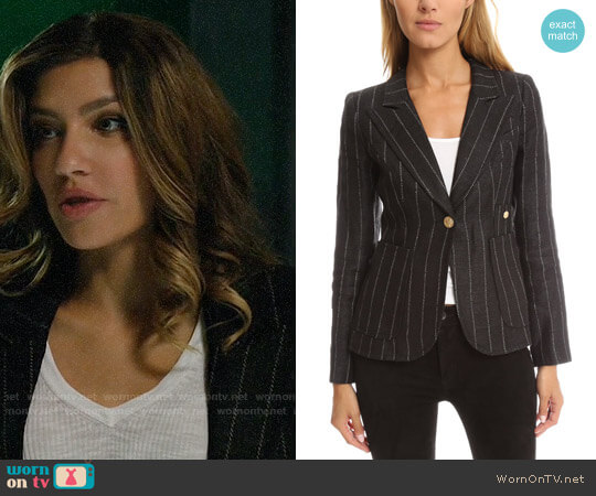 WornOnTV: Dinah’s black striped blazer on Arrow | Juliana Harkavy ...