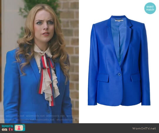 'Ingrid' Blazer by Stella McCartney worn by Fallon Carrington (Elizabeth Gillies) on Dynasty