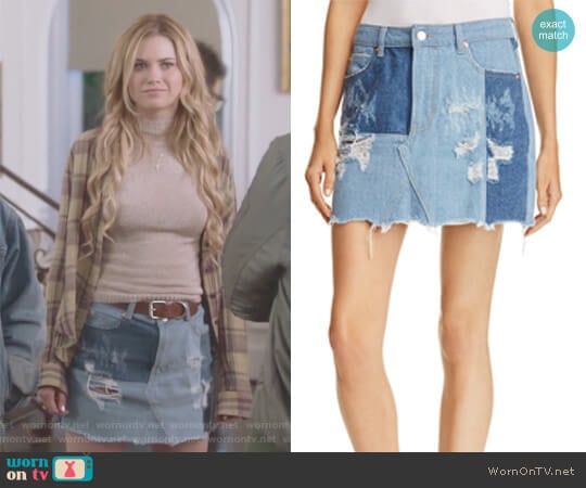 Patched Denim Skirt by Sunset & Spring worn by Karolina Dean (Virginia Gardner) on Marvels Runaways