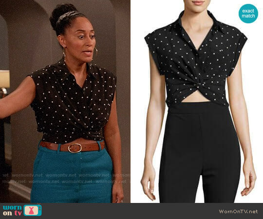 WornOnTV: Rainbow’s black dotted crop top on Black-ish | Tracee Ellis ...