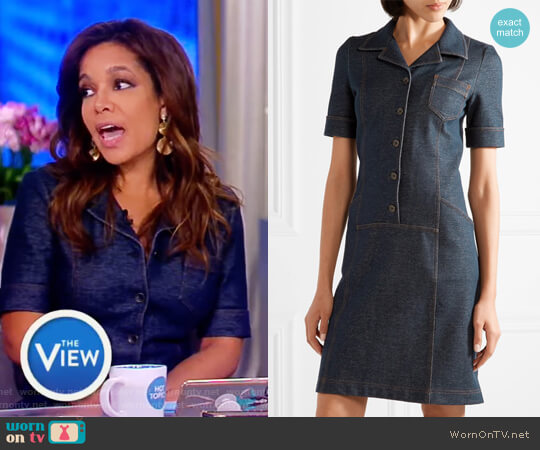 Stretch-cotton shirt dress by Tomas Maier worn by Sunny Hostin  on The View